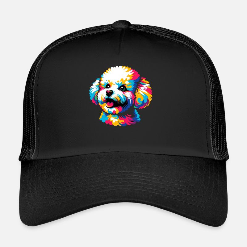 Bichon Frise Hund Pop Art Trucker Cap