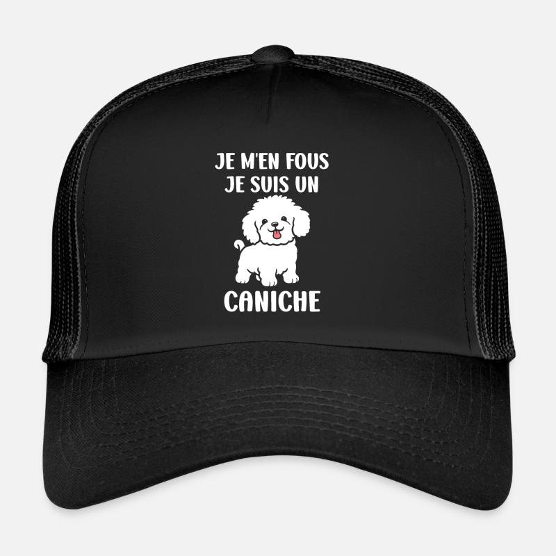 Humour chien petit caniche Casquette trucker 