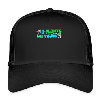 Erde Tag Groovy Hippie 70s Retro Retro - Trucker Cap - Schwarz/Schwarz - Vorne