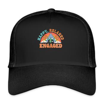Engagierte Freunden Verlobungsbraut - Trucker Cap - Schwarz/Schwarz - Vorne