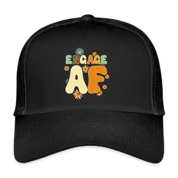 Engagierte Freunden Verlobungsbraut - Trucker Cap - Schwarz/Schwarz - Vorne