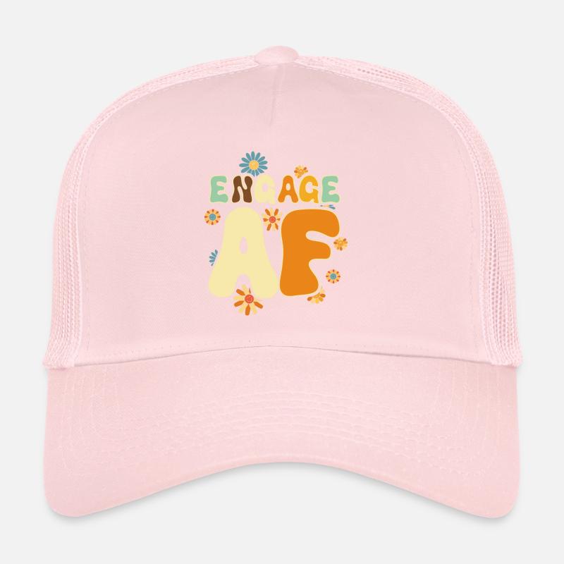 Mariée de fiançailles d'amis dévoués Casquette trucker 