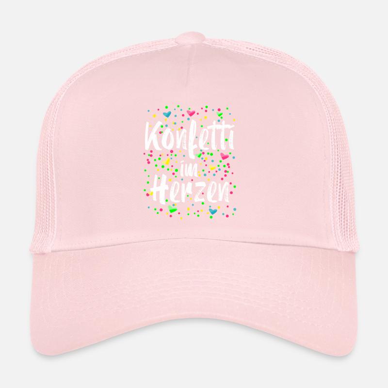 Konfetti im Herzen Karneval Kostüm Fasching Trucker Cap