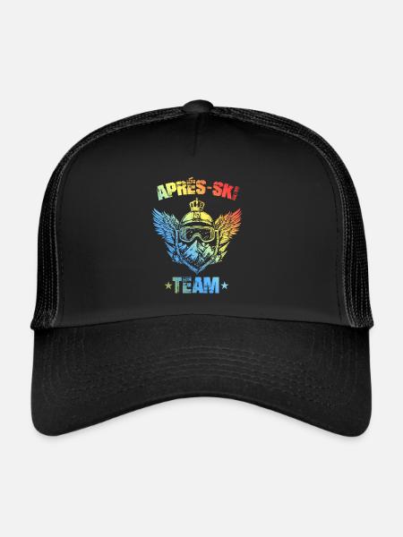 Équipe d’après-ski Bunt - Casquette trucker  - noir/noir - Devant