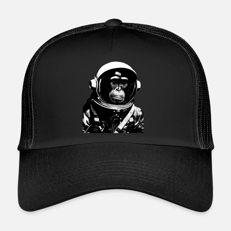 Space Monkey Astronaut Suit Astronomie Moon Landing Casquette trucker 