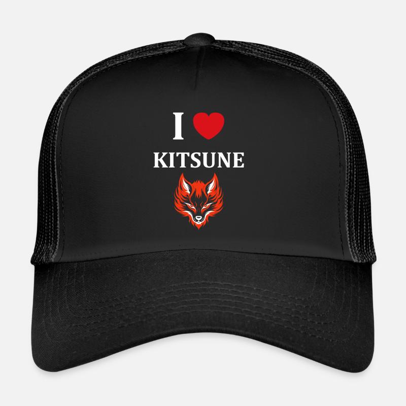 Kitsune Japanese Little Fox Humor Trucker Cap