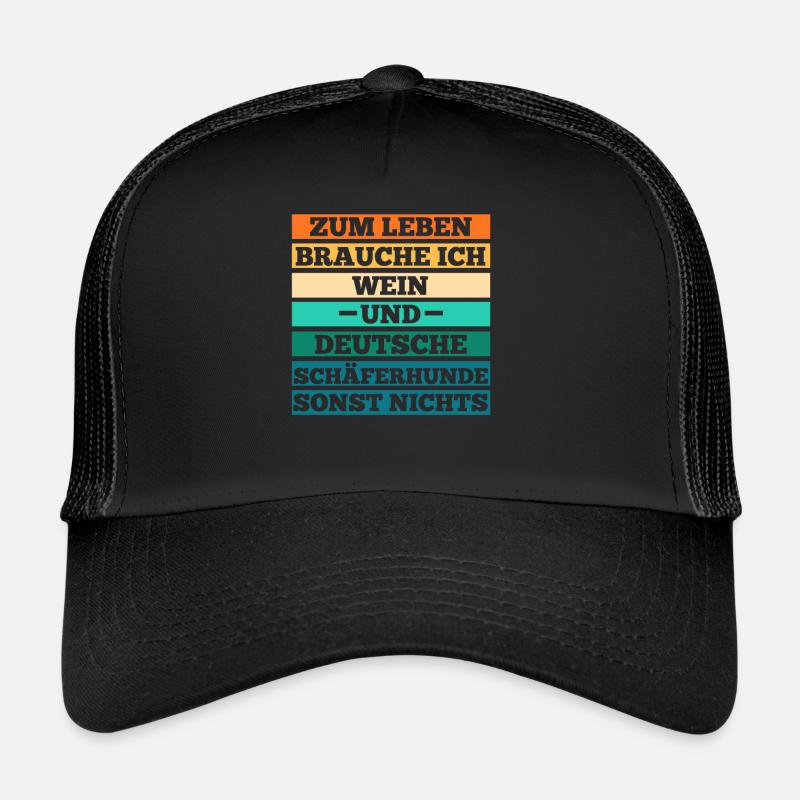 Wein Hund Deutscher Schäferhund Trucker Cap