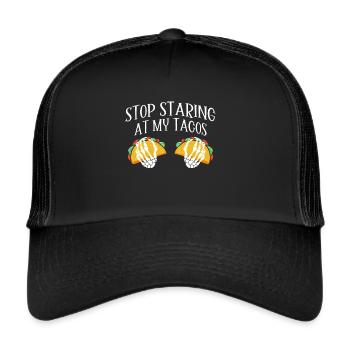 Taco drôle Fiesta mexicaine Cinco De Mayo - Casquette trucker  - noir/noir - Devant