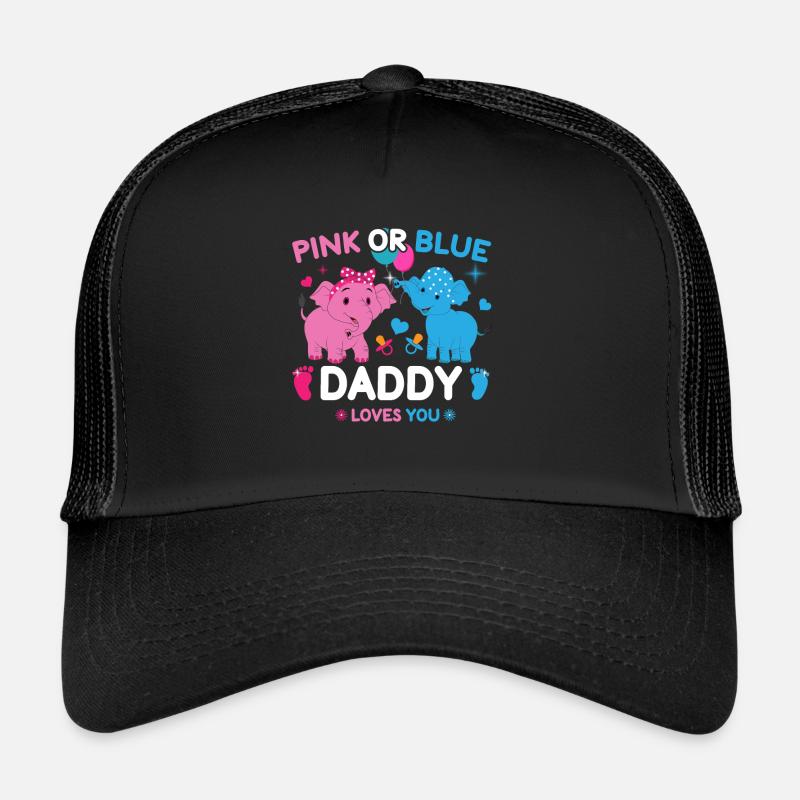 Pink Oder Blue Daddy Liebt Dich Geschlecht Trucker Cap