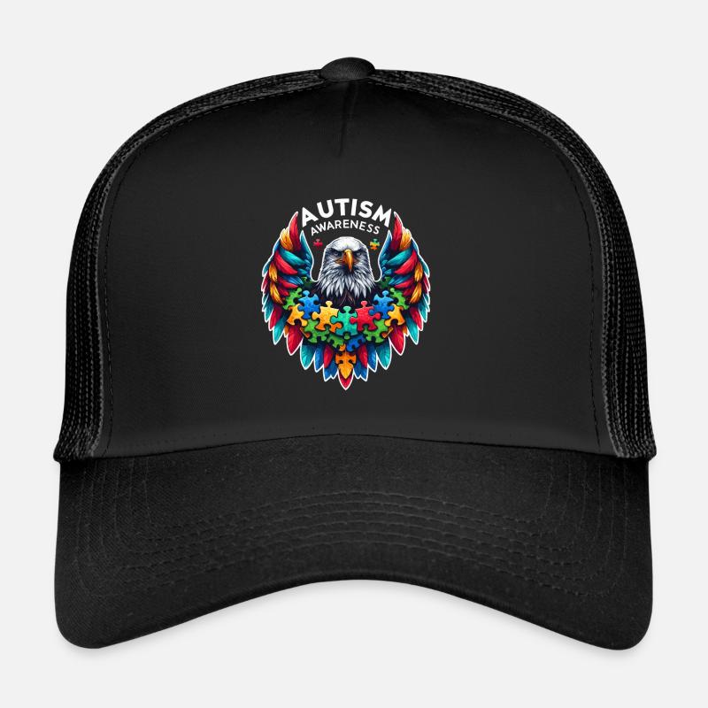 Autism Awareness puzzles piece Trucker Cap