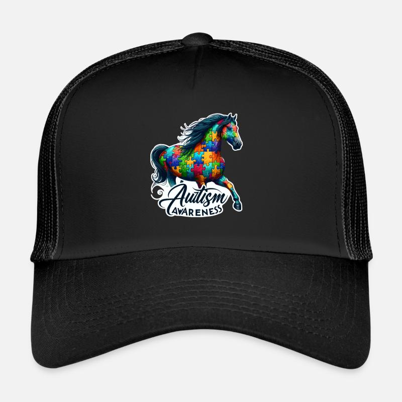 Autism Awareness puzzles piece Trucker Cap