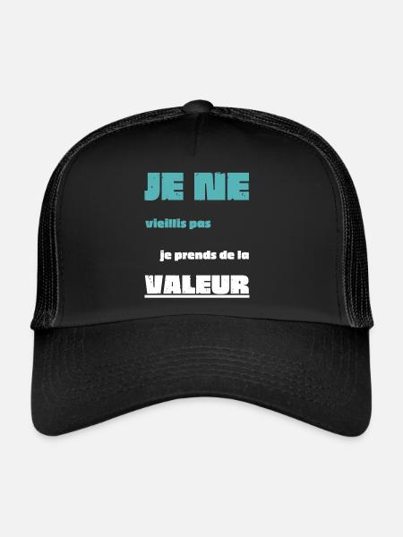 Men's, Women's, Humorous, Humorous T-Shirt Gift - Trucker Cap - black/black - Front