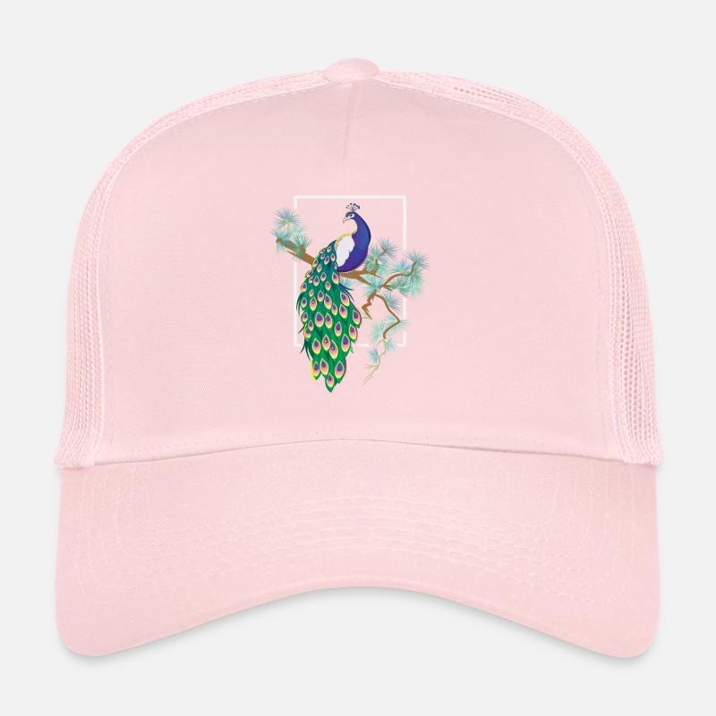Pfau Japan Vogel Ziervogel Japanisch Trucker Cap