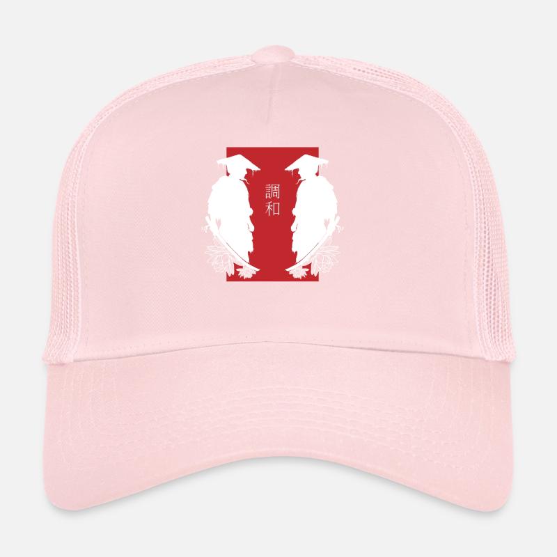 Samurai Duel Mirroring Combat Aesthetics Trucker Cap