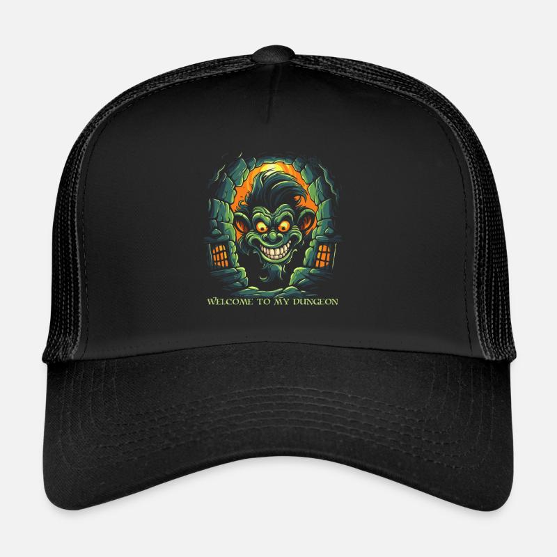 singe effrayant : bienvenue dans mon donjon Casquette trucker 