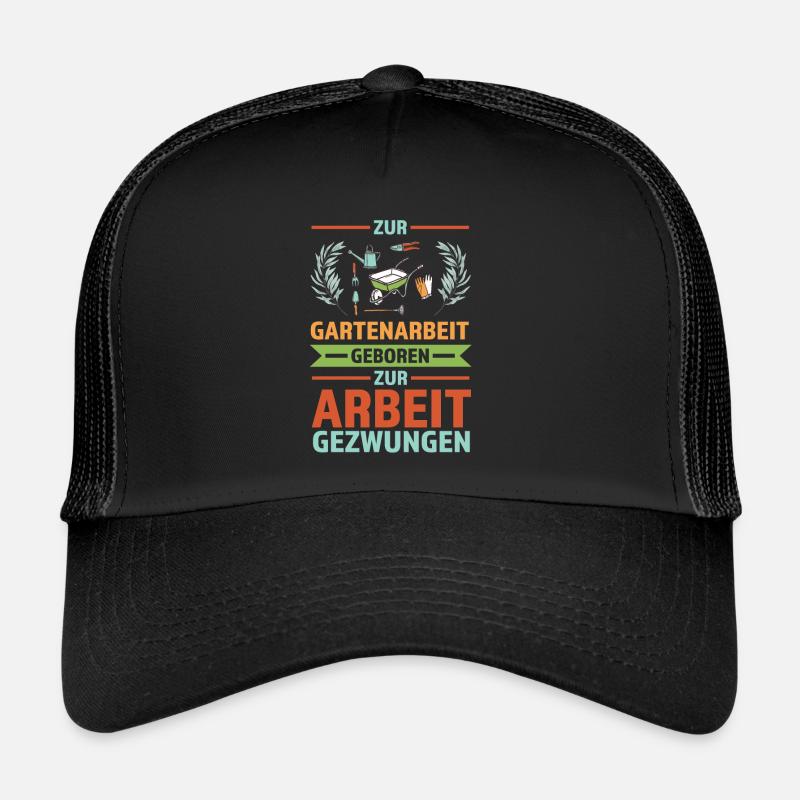 Gärtner Garten Gartenarbeit Geschenk - Trucker Cap - Schwarz/Schwarz