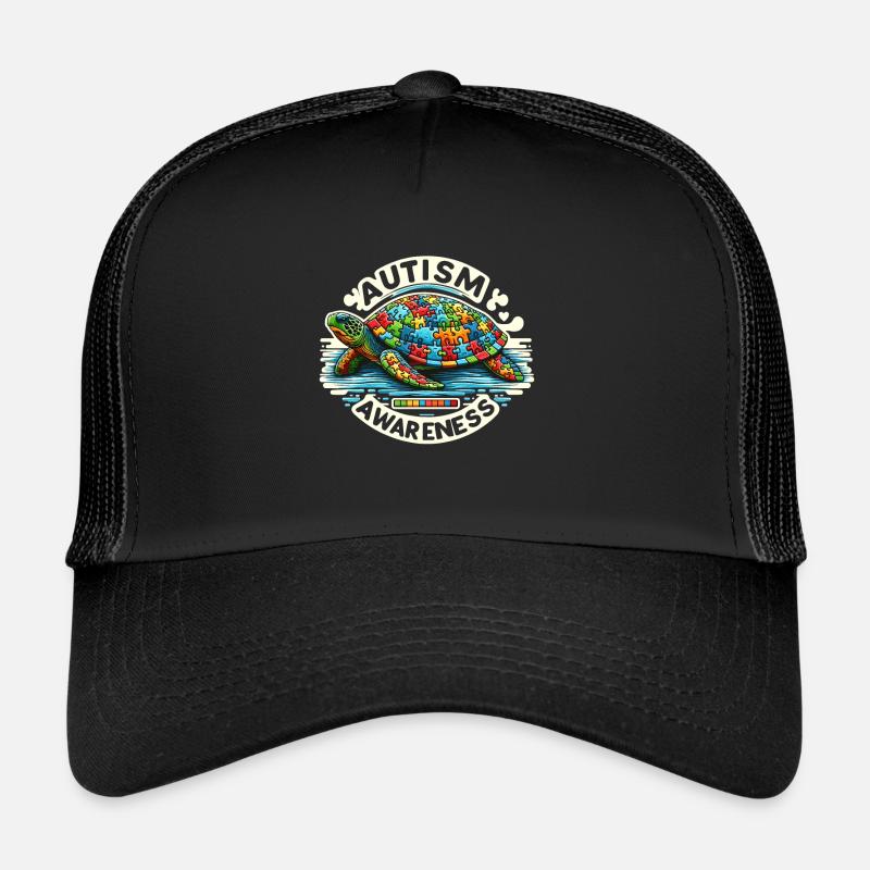 Autism Awareness puzzles piece Trucker Cap