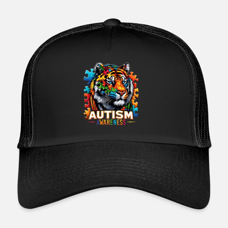 Autism Awareness puzzles piece Trucker Cap