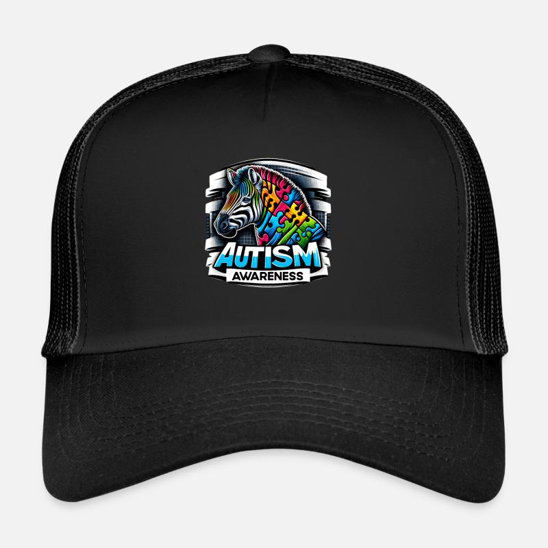 Autism Awareness puzzles piece Trucker Cap