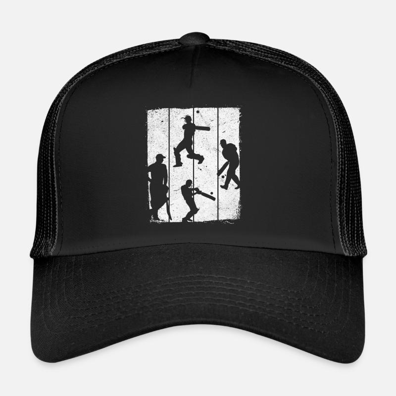 Cricket Retro Cricket Silhouette Retro Cricket Trucker Cap