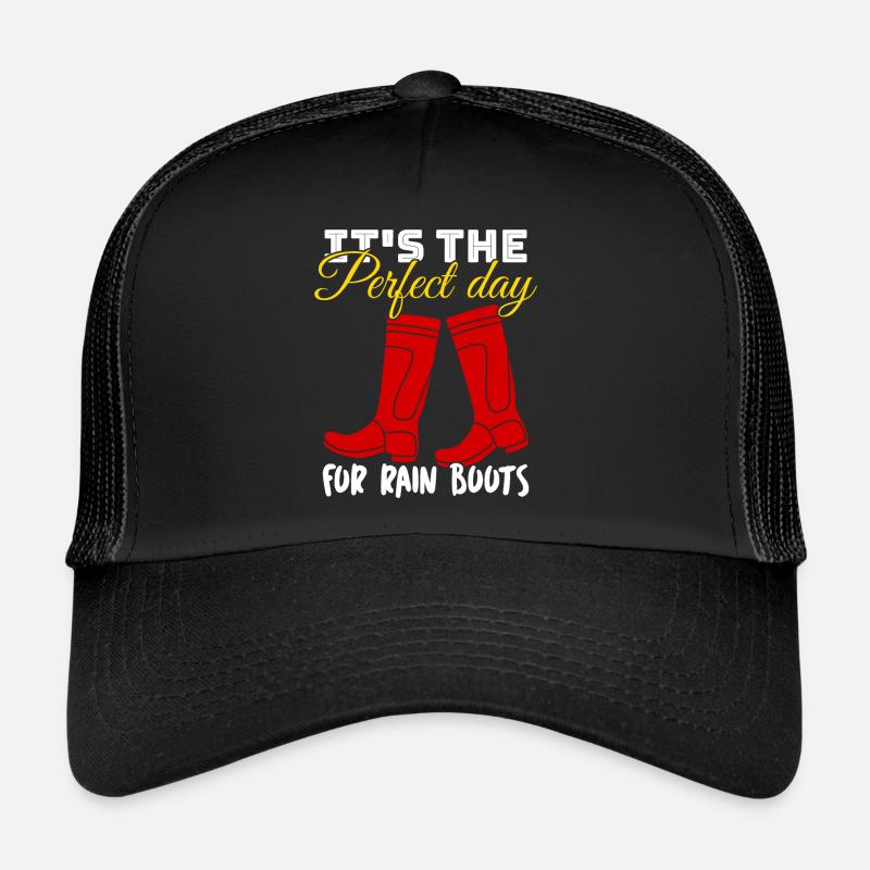 Bottes de pluie Bottes de pluie - Casquette trucker  - noir/noir