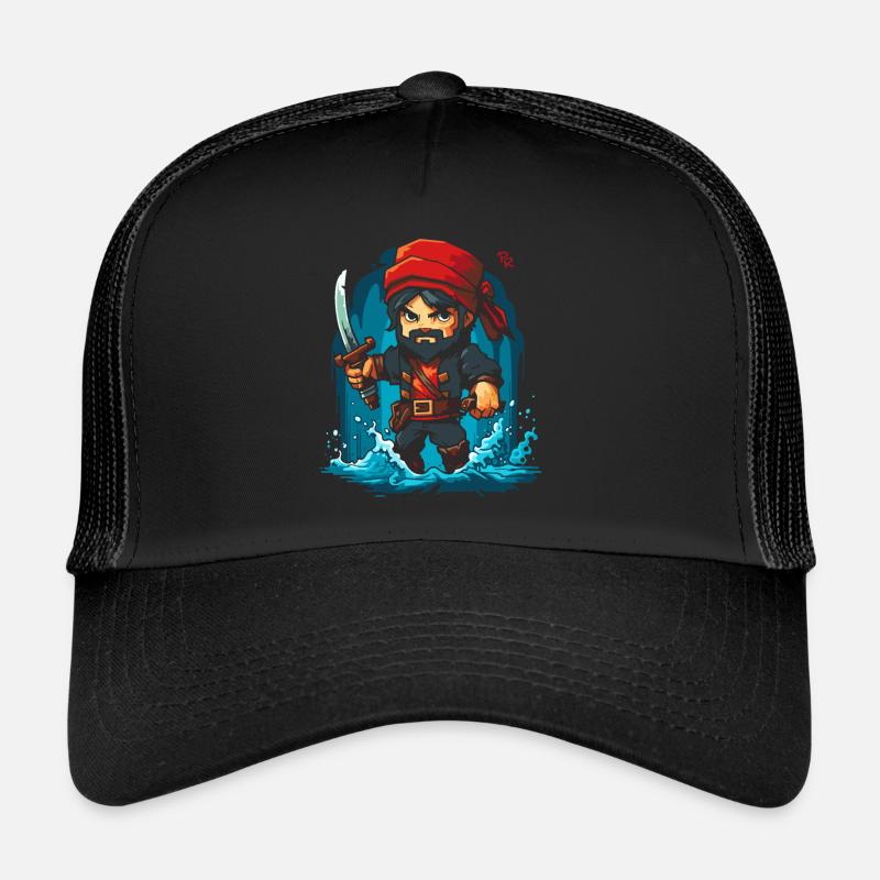 Petit pirate pixel mignon Casquette trucker 