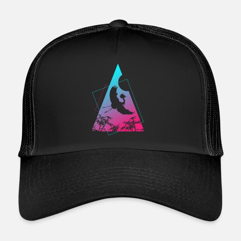 Grue Origami Géométrie Créativité Casquette trucker 
