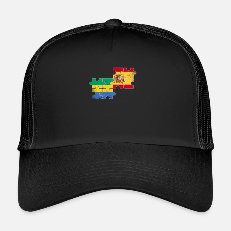 Gabun Spanien Vintage Flagge Spanisch Gabuner Trucker Cap