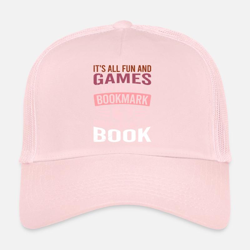 Lesezeichen – BÜCHERWURM Spruch Bekleidung Trucker Cap