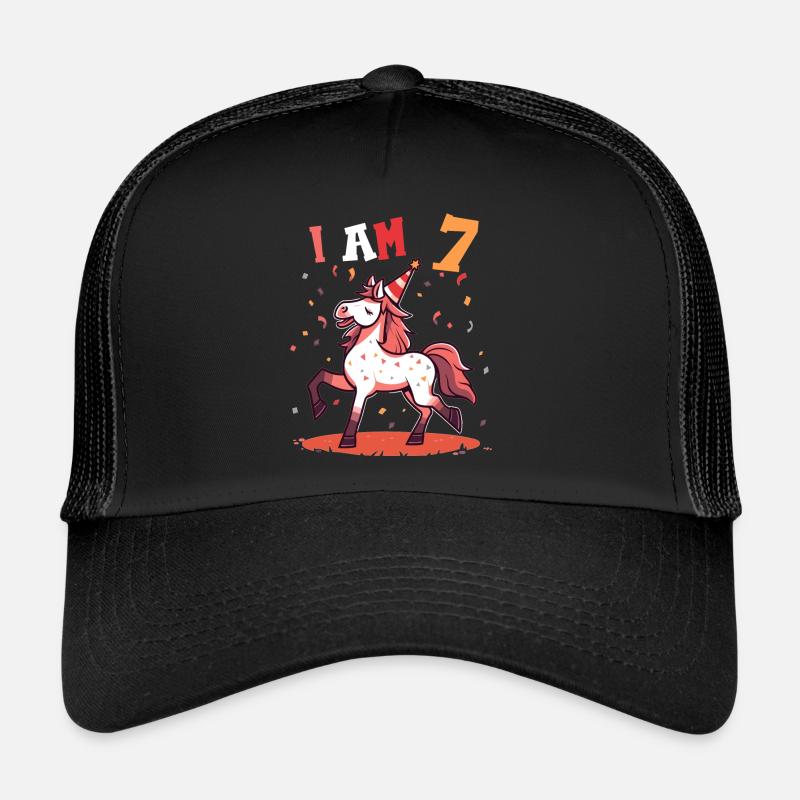 J'ai 7 ans Chevaux Cheval 7ème anniversaire Casquette trucker 