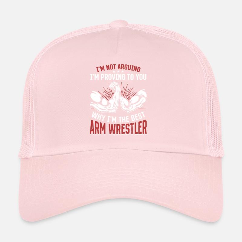 Citations de lutteur de bras de fer drôle Bras de fer Casquette trucker 