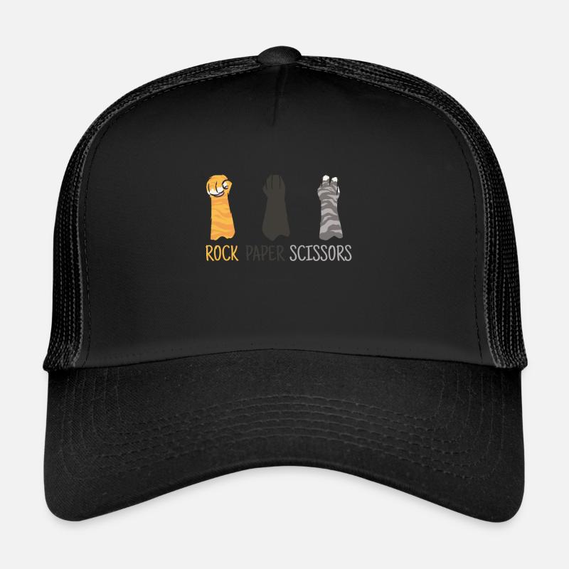 Stein-papier-schere Niedlicher - Trucker Cap - Schwarz/Schwarz