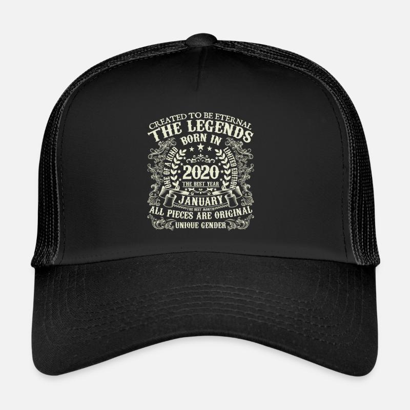 Januar 2020 Jubiläum 2020 Januar Jahr Trucker Cap