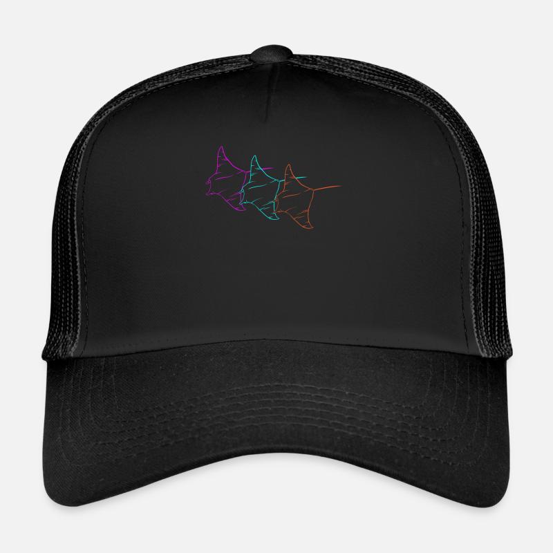 Trio Manta Rays Neonkontur Trucker Cap