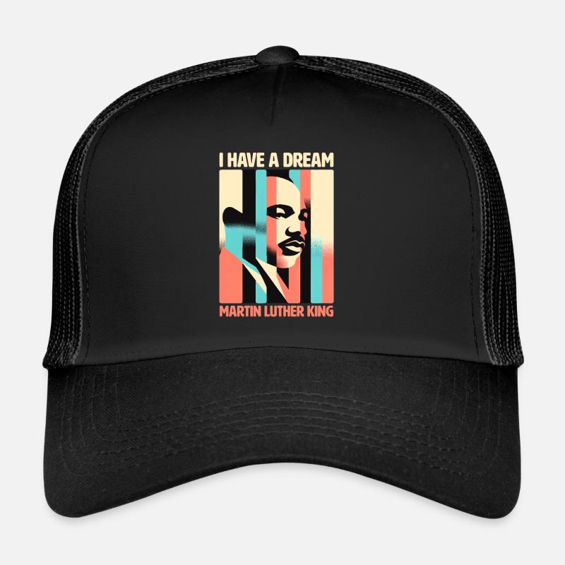 Vision eines Traums MLK Inspirierendes Porträt Trucker Cap