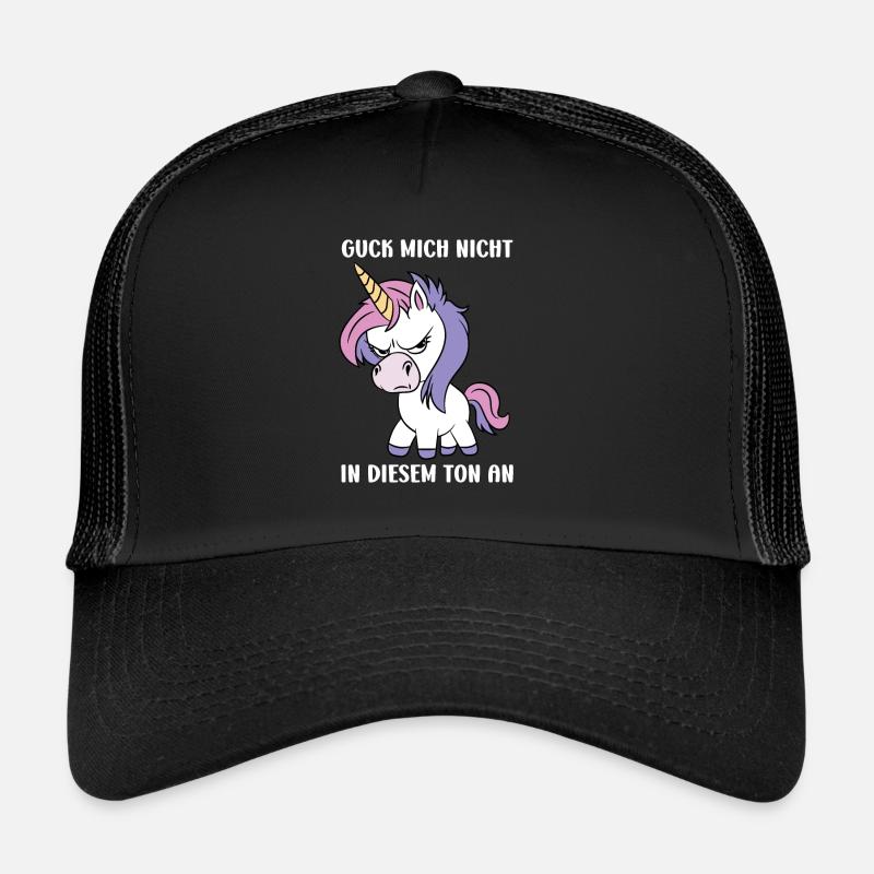 Guck Mich Nicht In Diesem Ton - Trucker Cap - Schwarz/Schwarz