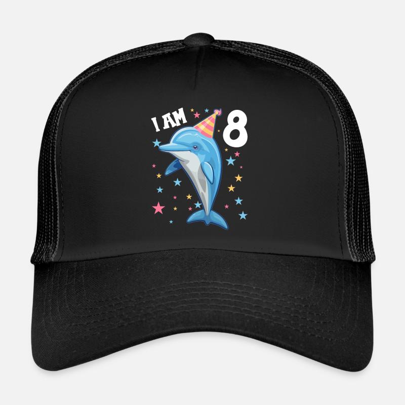 J’ai 8 ans Dauphins Dauphin 8e anniversaire Casquette trucker 