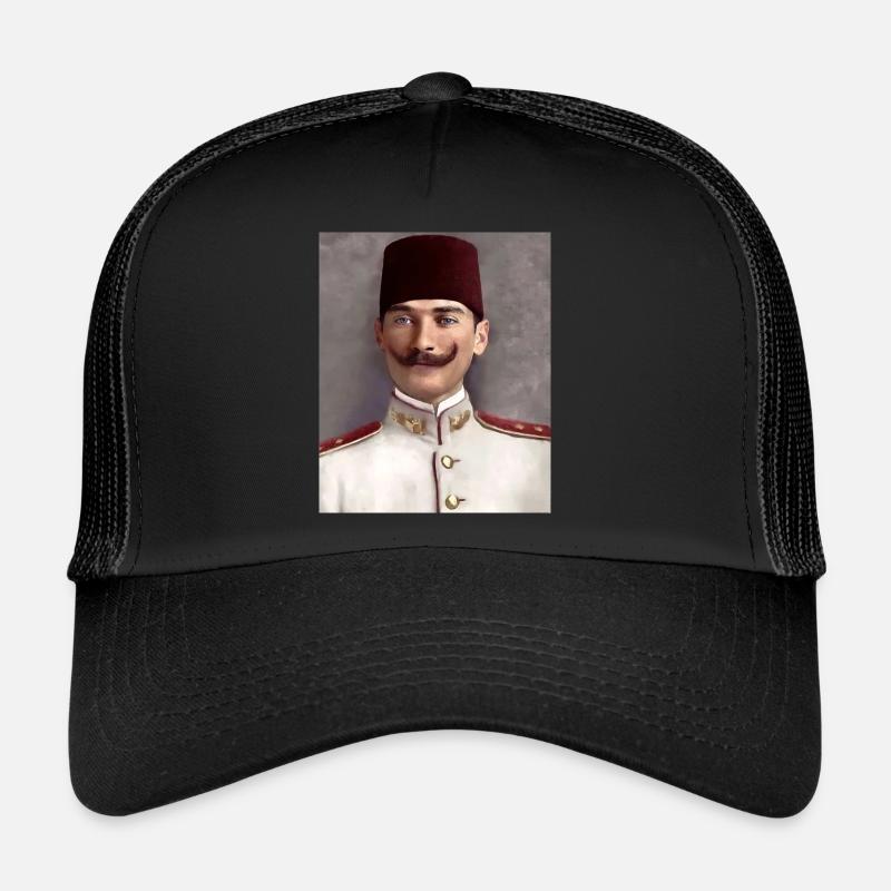 Mustafa Kemal Atatürk - Trucker Cap - Schwarz/Schwarz