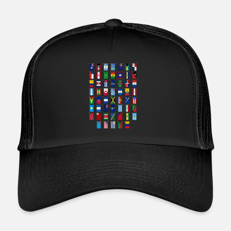 Drapeaux internationaux du monde - Drapeaux des pays Casquette trucker 