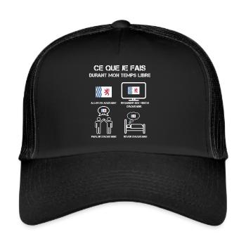 Free time Aquitaine - Trucker Cap - black/black - Front