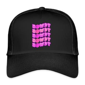 Groovy Howdy Rodeo Pays de l’Ouest Sud - Casquette trucker  - noir/noir - Devant
