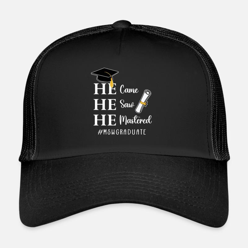 Master Of Social Work Soziale Arbeit Studium - Trucker Cap - Schwarz/Schwarz