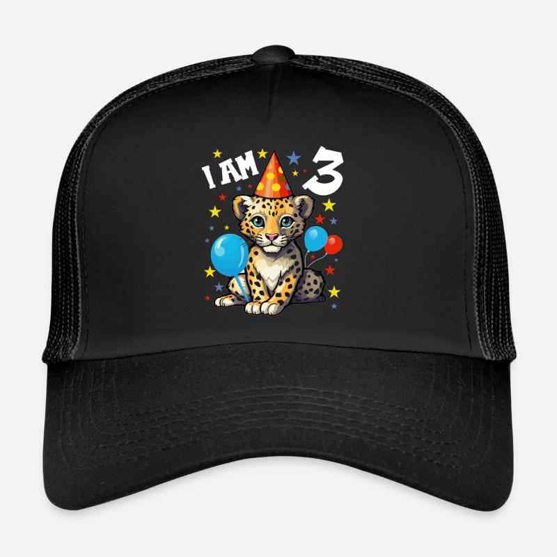 J’ai 3 ans Léopard Léopard 3ème anniversaire Casquette trucker 