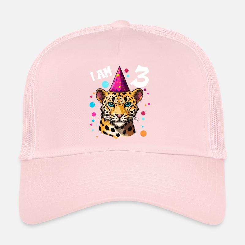 Ich bin 3 Jahre alt Leoparde Leopard 3. Geburtstag Trucker Cap