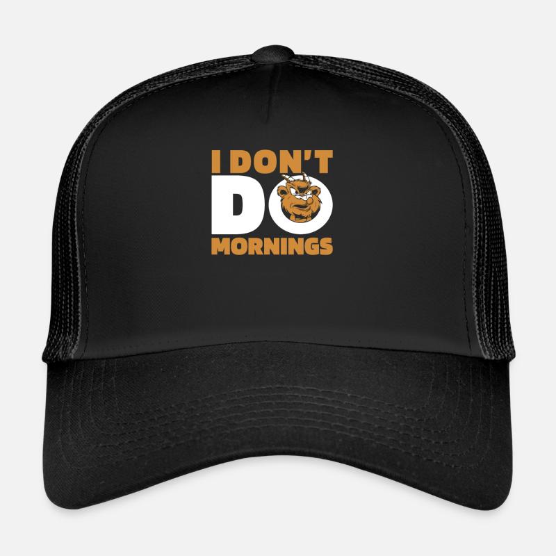 Chèvre Drôle Je Ne Fais Pas De Matins Casquette trucker 