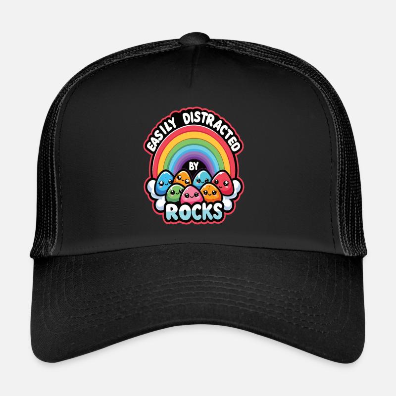 Easily Distracted By Rocks Trucker Cap