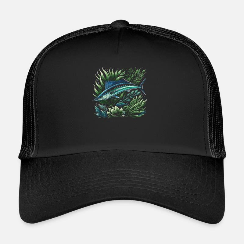 Wahoo Fish Catcher Fisher Pêcheur Pêche Casquette trucker 