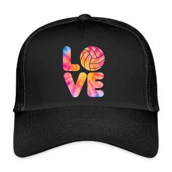 Tie Dye Volleyball Volleyball Lover - Trucker Cap - black/black - Front