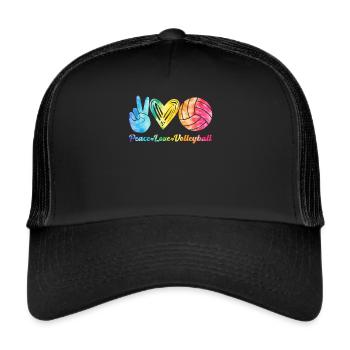 Tie Dye Volleyball Volleyball Lover - Trucker Cap - black/black - Front