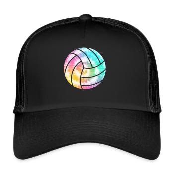 Tie Dye Volleyball Volleyball Lover - Trucker Cap - black/black - Front